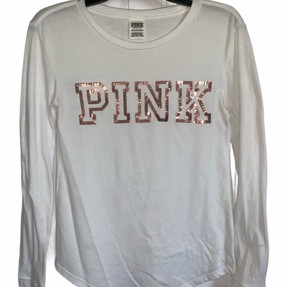 PINK Victoria's Secret Tops - PINK sequin long sleeve